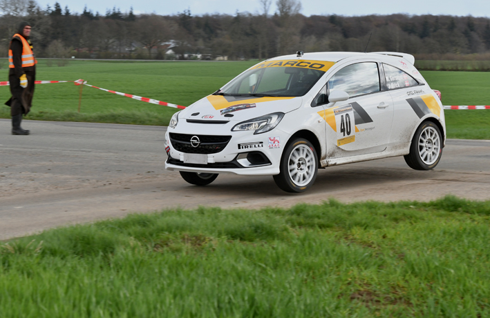 Marco Gersager og Jeannette Kvick var til tider flyvende i deres Opel Corsa OPC og sikrede sig klassesejr og andenpladsen i deres gruppe i DM-regi.
(Foto: MD/autoMOTIV)